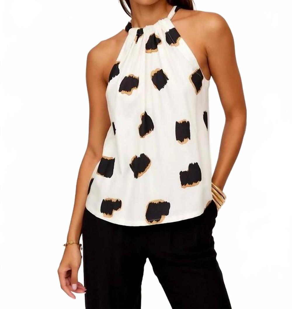 NEW FIFTEEN TWENTY sicilie tank top in cream/black